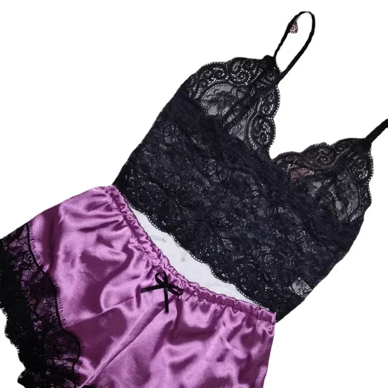 Lace & Silk Short Pijamas