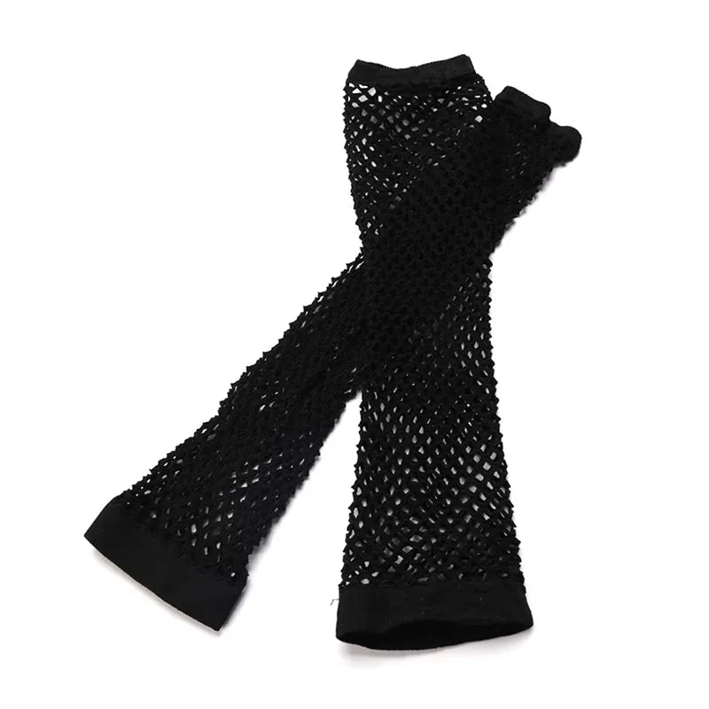 Fingerless Fishnet Gloves