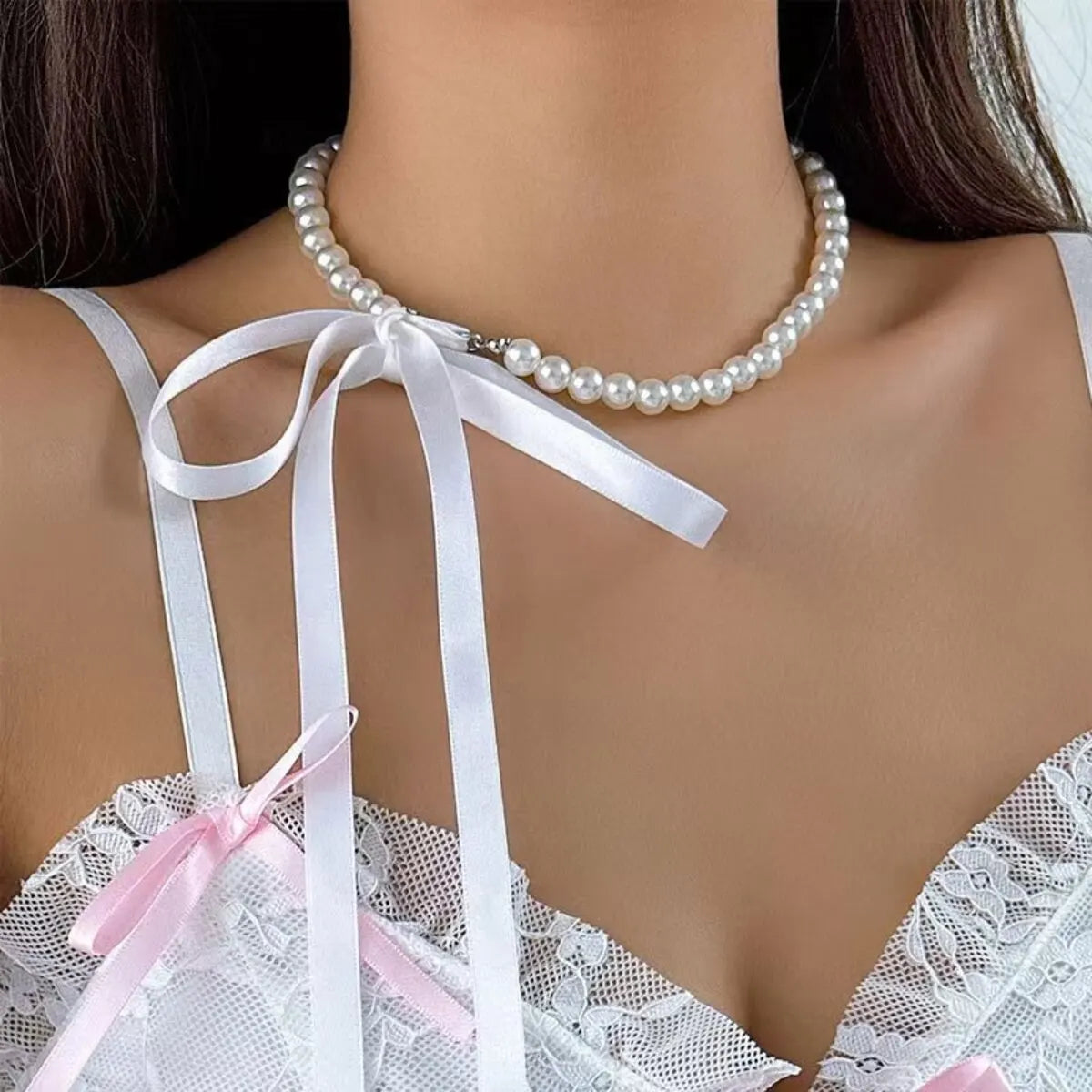 Velvet Ribbon Bowknot Choker