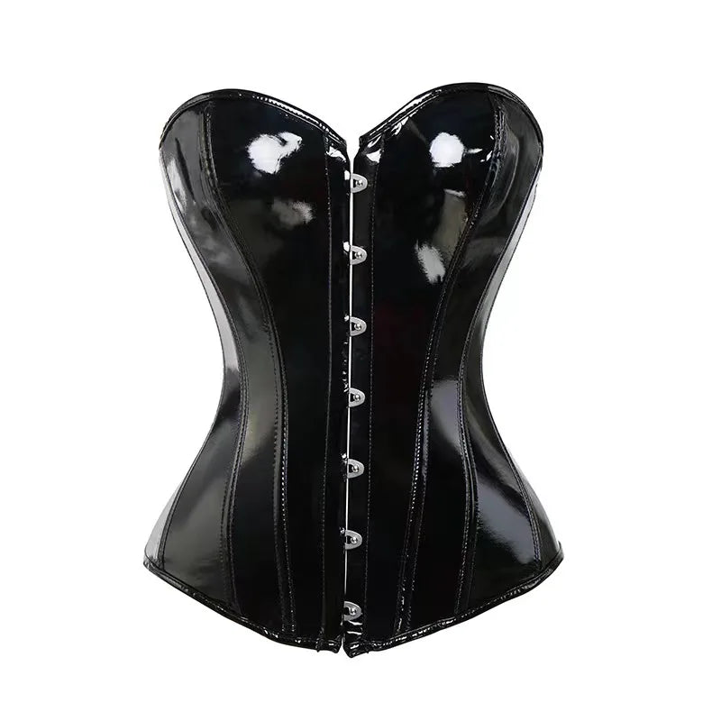 Black Vinyl Corset