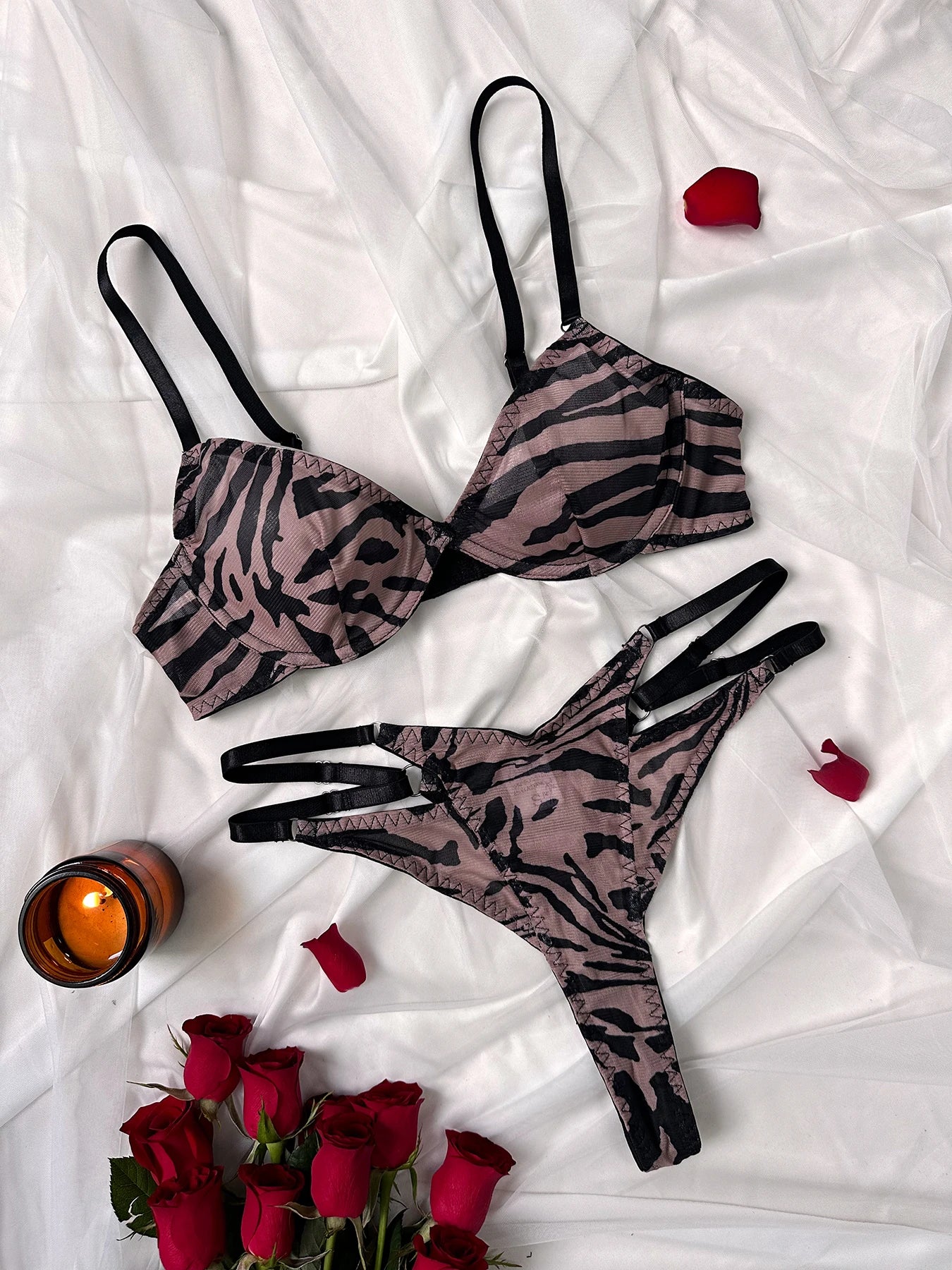 Zebra Print Mesh Set
