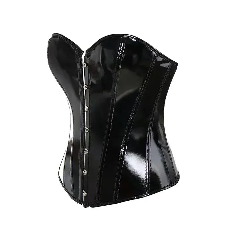 Black Vinyl Corset
