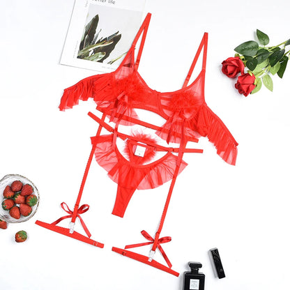 5 Piece Lingerie Set with Garter