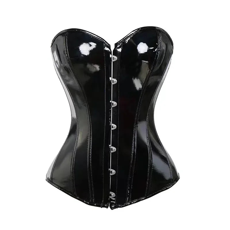 Black Vinyl Corset