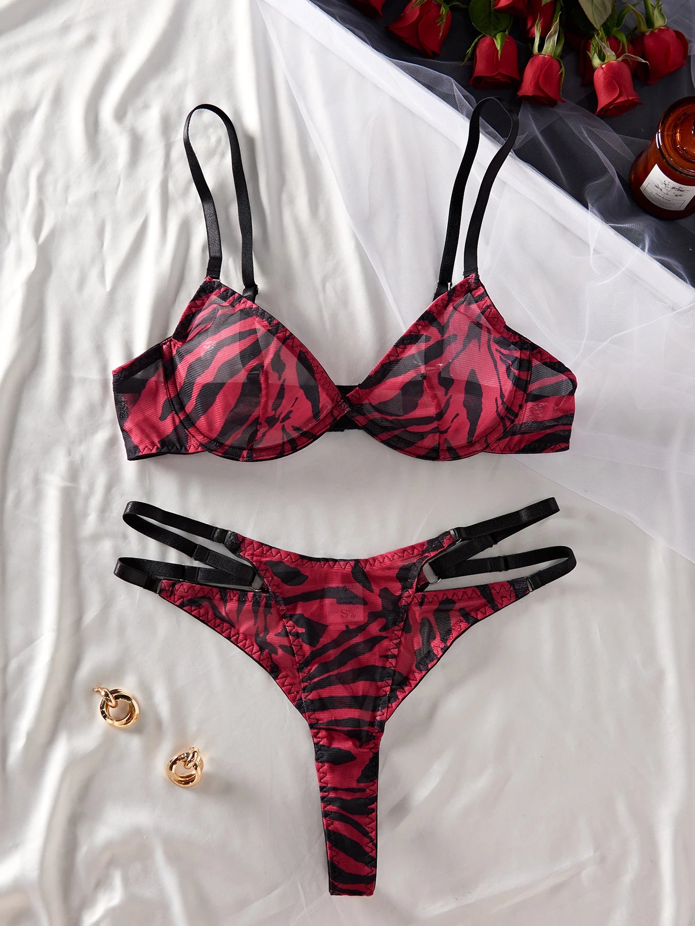 Zebra Print Mesh Set